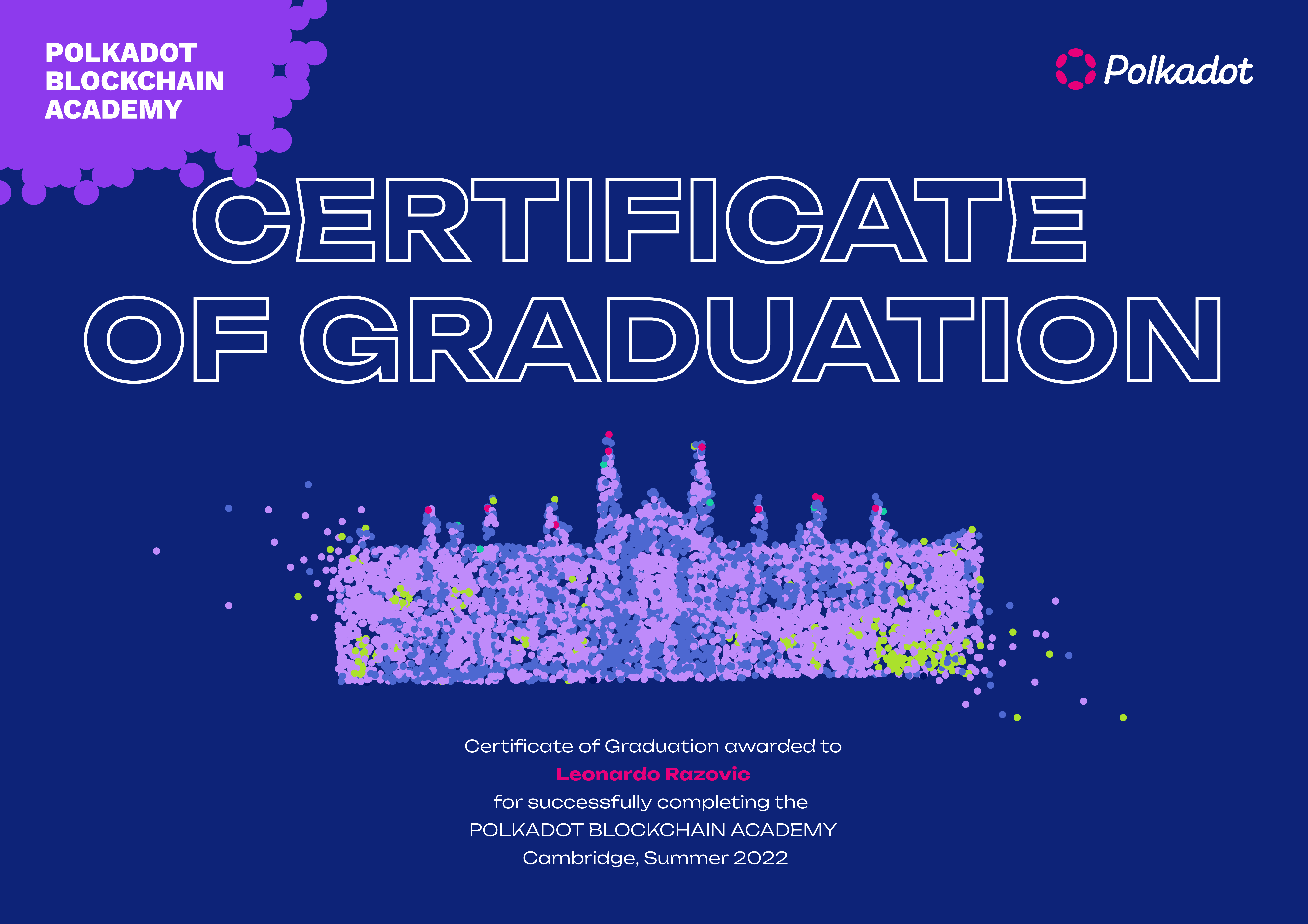 Polkadot Blockchain Academy, Cambridge, Summer 2022