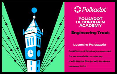Polkadot Blockchain Academy, Berkeley 2023: Graduation Certificates